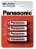 4 Panasonic AA R6R Batterijen